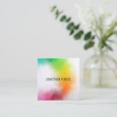 カラフルモダン抽象芸術エレガントテンプレート スクエア名刺 (スタンド正面)