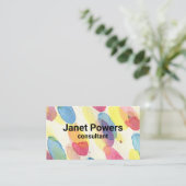 カラフルモダン抽象芸術カスタム名刺 名刺 (スタンド正面)