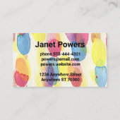 カラフルモダン抽象芸術カスタム名刺 名刺 (裏面)