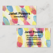 カラフルモダン抽象芸術カスタム名刺 名刺 (正面/裏面)