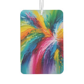 カラフルモダン抽象芸術パーソナライズされたー カーエアーフレッシュナー (裏面)