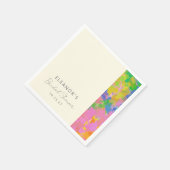 カラフルモダン抽象芸術ブライダルシャワーカスタム スタンダードカクテルナプキン (角)