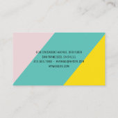 カラフルモダン抽象芸術プロフェッショナル 名刺 (裏面)