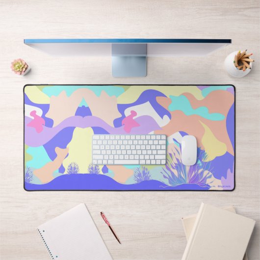 カラフルモダン抽象芸術リラックスアート デスクマット (オフィス1)