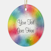 カラフルモダン抽象芸術レインボーカラーテンプレート セラミックオーナメント (左)