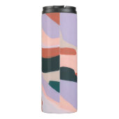 カラフルモダン抽象芸術名前をカスタムする タンブラー (裏面)