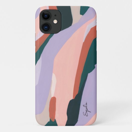 カラフルモダン抽象芸術名前をカスタムする Case-Mate iPhoneケース (裏面)