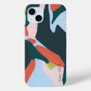 カラフルモダン抽象芸術名前をカスタムする iPhone 15 MINIケース