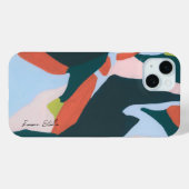カラフルモダン抽象芸術名前をカスタムする Case-Mate iPhoneケース (裏面 (横))