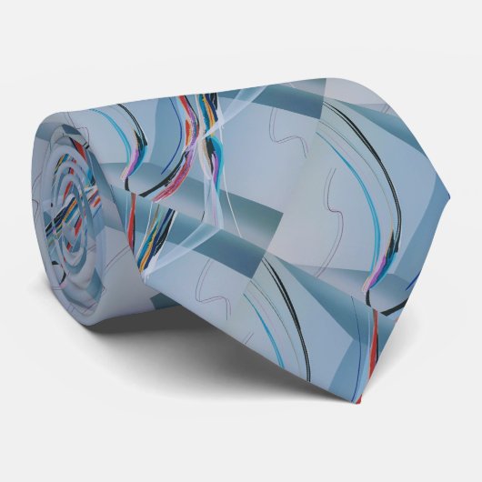 カラフルモダン抽象芸術格子模様 ネクタイ (ロール)