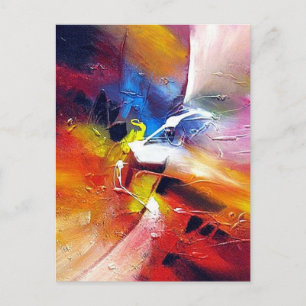 カラフルモダン抽象芸術絵画テンプレート ポストカード