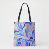 カラフルモダン抽象芸術絵画トートバッグ トートバッグ (正面)