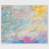 カラフルモダン抽象芸術絵画ー ラッピングペーパー (フラット)