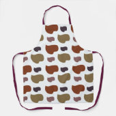 カラフルモダン抽象芸術 エプロン (正面)