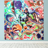 カラフルモダン抽象芸術 キャンバスプリント (インサイチュ (ウッドフロア))