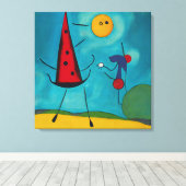 カラフルモダン抽象芸術 キャンバスプリント (インサイチュ (ウッドフロア))