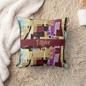 カラフルモダン抽象芸術 クッション (ブランケット)