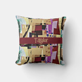 カラフルモダン抽象芸術 クッション (正面)