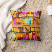 カラフルモダン抽象芸術 クッション (ブランケット)