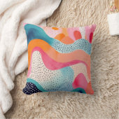 カラフルモダン抽象芸術 クッション (ブランケット)