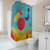 カラフルモダン抽象芸術 シャワーカーテン (インサイチュ)