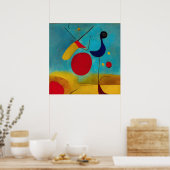 カラフルモダン抽象芸術 ポスター (キッチン)