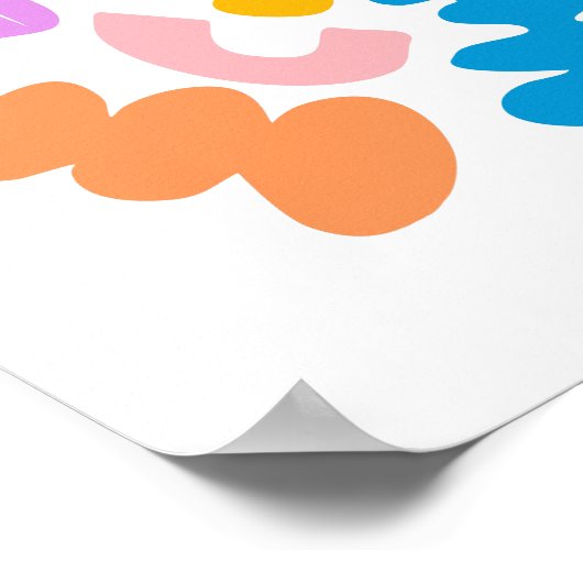 カラフルモダン抽象芸術 ポスター (角)