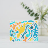 カラフルモダン抽象芸術 ポストカード (スタンド正面)