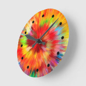カラフルモダン抽象芸術 ラウンド壁時計 (傾斜)