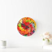 カラフルモダン抽象芸術 ラウンド壁時計 (ホーム)