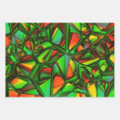 カラフルモダン抽象芸術 ラッピングペーパーシート (正面3)