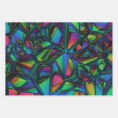 カラフルモダン抽象芸術 ラッピングペーパーシート (正面)