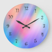 カラフルモダン抽象芸術 ラージ壁時計 (正面)