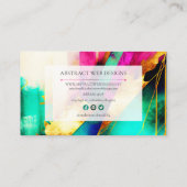 カラフルモダン抽象芸術 名刺 (裏面)