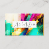 カラフルモダン抽象芸術 名刺 (正面)