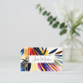 カラフルモダン抽象芸術 名刺 (スタンド正面)