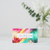 カラフルモダン抽象芸術 名刺 (スタンド正面)