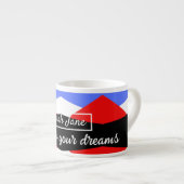 カラフルモダン抽象芸術 |感動的引用文 エスプレッソカップ (正面右)