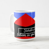 カラフルモダン抽象芸術 |感動的引用文 コーヒーマグカップ (正面左)