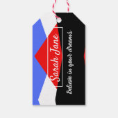 カラフルモダン抽象芸術 |感動的引用文Pl ギフトタグ (裏面)