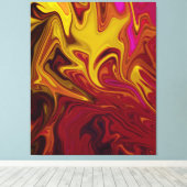 カラフルモダン抽象芸術 | pastel油canvas キャンバスプリント (インサイチュ (ウッドフロア))