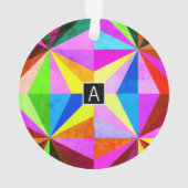カラフルモダン数々の幾何 |モノグラム オーナメント (裏面)