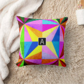 カラフルモダン数々の幾何 |モノグラム クッション (ブランケット)