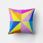 カラフルモダン数々の幾何 |モノグラム クッション (裏面)