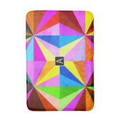 カラフルモダン数々の幾何 |モノグラム バスマット (正面縦)