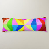 カラフルモダン数々の幾何 |モノグラム ボディピロー (裏面)