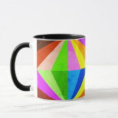 カラフルモダン数々の幾何 |モノグラム マグカップ (左)