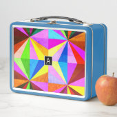 カラフルモダン数々の幾何 |モノグラム メタルランチボックス (インサイチュ)