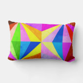 カラフルモダン数々の幾何 |モノグラム ランバークッション (裏面)