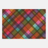 カラフルモダン木のクリスマス ラッピングペーパーシート (正面3)